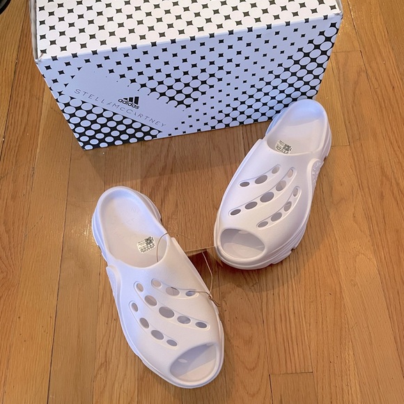 ADIDAS By STELLA MCCARTNEY White Clogs - Women’s Size 9 - New In Box - Picture 2 of 10